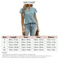 thumbnail image 6 of Slatcetga Women Short Ruffled Sleeves T Shirt V Neck Hollow Out Dots Loose Type Summer Casual Top Light Blue XXL, 6 of 6