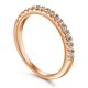 thumbnail image 1 of Bandas de eternidad apilables con diamantes de circonita cúbica chapadas en oro de 14 quilates para mujer, 1 of 5