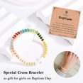 thumbnail image 3 of Cross Bracelet Easter Baptism Confirmation First Communion Christian Catholic Religious Gifts, Easter Basket Stuffers -Christmas Valentines Birthday Gifts, 3 of 5