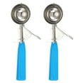 thumbnail image 1 of Uxcell 2 Pcs Cookie Scoops, Ice Cream Scoop with Trigger for Baking Cookie Dough Rice Pudding Kitchen Gadget, Blue, 1 of 6