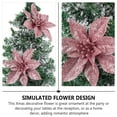 thumbnail image 2 of Gymnture Pink Glitter Poinsettia Christmas Flowers - 9pcs Xmas Tree/Wreath Decor, 2 of 10