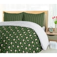 thumbnail image 5 of Ambesonne Forest Duvet Cover Sets, Houses Among Trees Nature, 2-King, Apple Green and White, 5 of 7