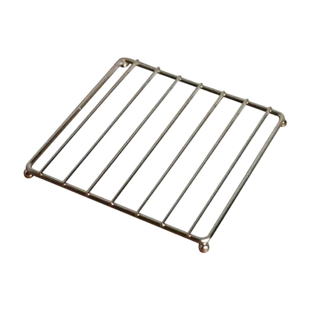 Salvamanteles de hierro para platos, soporte para platos, protección de mesa, soporte cuadrado multiusos para ollas B