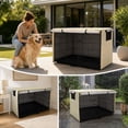 thumbnail image 2 of Dog Crate Cover Waterproof Kennel Cover, 25x37x24in Dog Crate Cover for Indoor/Outdoor, Heavy Duty Polyester Cover Fits Wire Dog Cage, 2 of 7