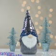 thumbnail image 3 of Northlight Gnome with Flip Sequin Hat Christmas Figure - 17" - Blue and Silver, 3 of 7