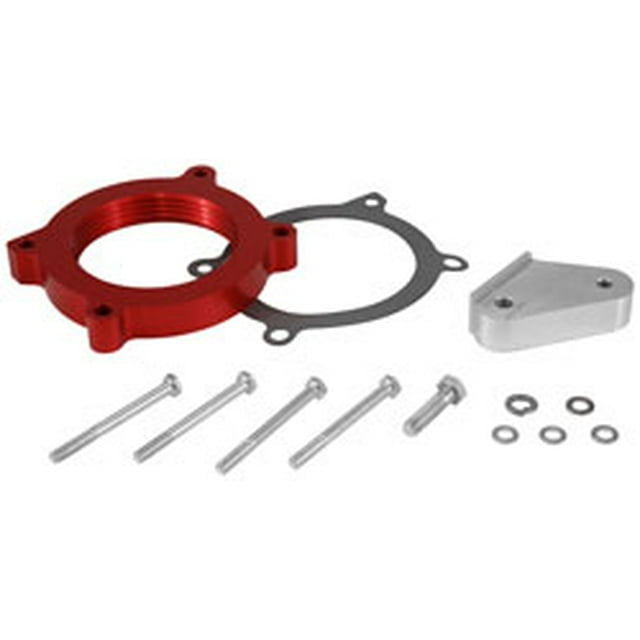Airaid 200-639 Throttle Body Spacer PowerAid (R) 1 Inch Thickness; Anodized; Red; Billet Aluminum; 1 Port