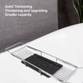 thumbnail image 3 of Metal Marble Bathtub Rack with Anti Slip, Space Saving, Multi Functional Expandable Bathtub Tray for House Warming Gift, 3 of 8