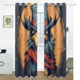 thumbnail image 2 of Eagle Hat Circle Black Out Curtains 84 Inch Length Curtains for Sliding Glass Doors Bedroom Living Room 2 Pack, 2 of 6