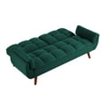 thumbnail image 5 of Modern Linen Convertible Sofa, Industrial Style Sofa Bed with Adjustable Backrest, Armrest, Wooden Frame, Upholstered Sofa Couch for Living Room,Apartment,Christmas, Green, 5 of 7