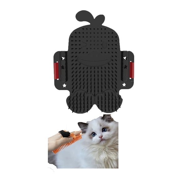 Cat Self Groomer Pet Hair Brush Wall Mounted Grooming Tool for Cats and Dogs Massage Brush for All Hair Types 2 Pack