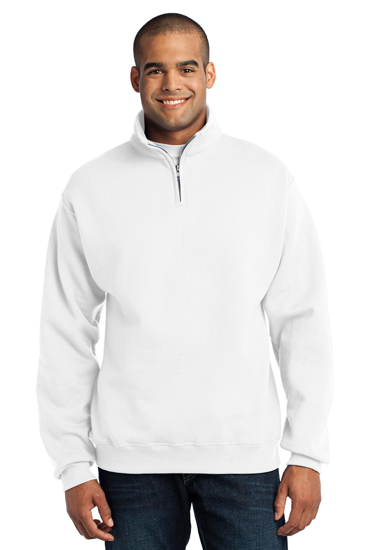 Adult NuBlend® Quarter-Zip Cadet Collar 