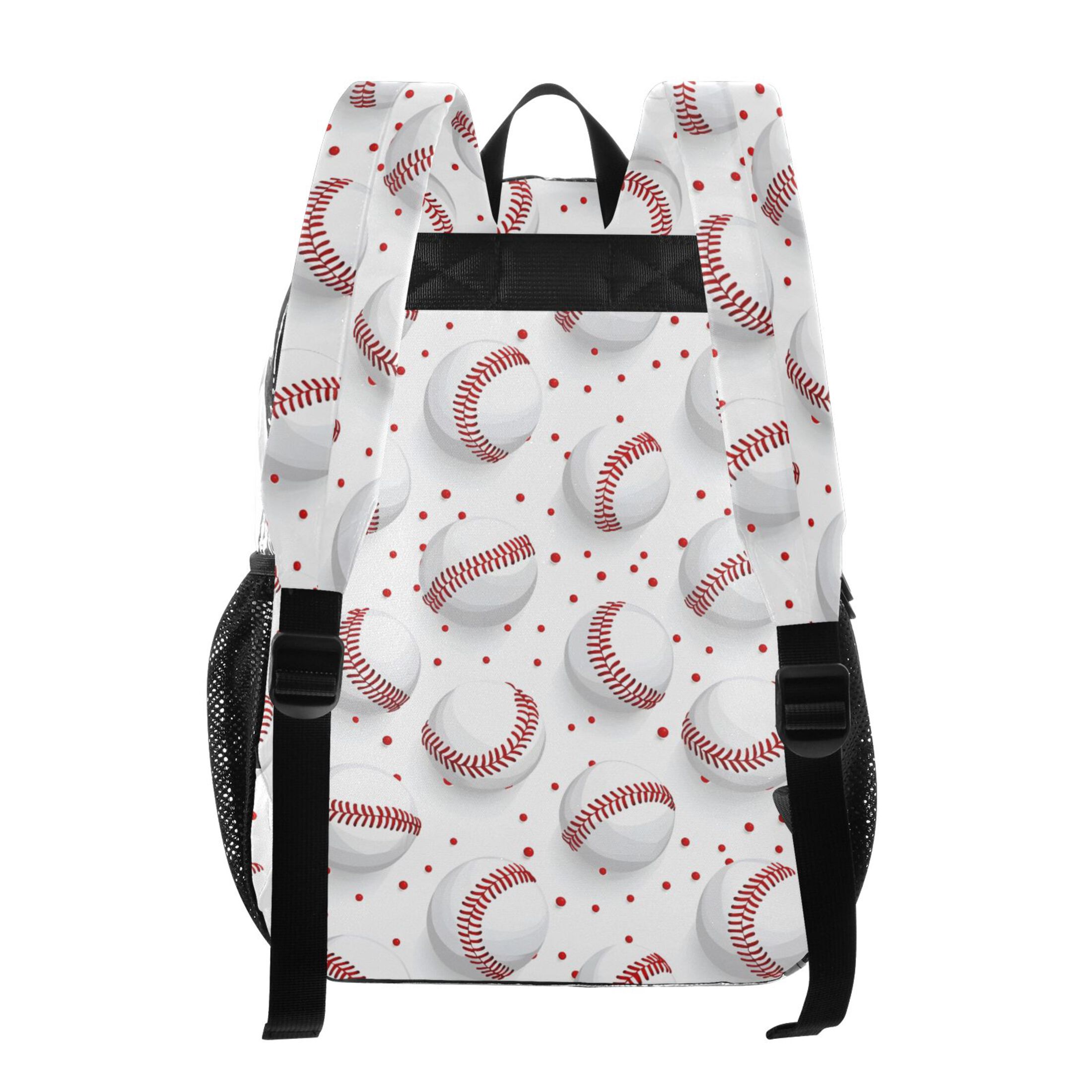 ALAZA Clear Backpack Baseball on White PVC Transparent BookBag