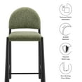 thumbnail image 4 of Counter Stool Chair, Green, Fabric, Metal, Bar Pub Cafe Bistro Dining Kitchen Hospitality Restaurant, Modern Contemporary, HB37838, 4 of 10