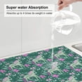 thumbnail image 2 of Dish Drying Mat, Abstract Cute Horse Flower Green Absorbent Microfiber Kitchen Mat, Heat Resistant Drying Mat Kitchen Counter for Dishes, Utensils, Pots, Pans, Drainer Mats 18x24in, 2 of 7