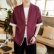 thumbnail image 1 of pstuiky camiseta de hombre, Camisa de manga corta con cuello alto y botones sueltos informales de color liso para hombre camisas casuales para hombre xxxxl, 1 of 6