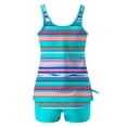 thumbnail image 4 of Traje de baño conservador tankini para mujer, estampado, talla grande, de dos piezas, dividido, traje de baño de dos piezas, traje de baño tankini para mujer, traje de baño de 2 piezas para mujer, tra, 4 of 5
