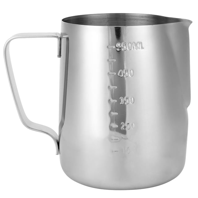 Taza de café con leche, jarra para espumar leche, jarra de leche espesante, jarra de leche, rendimiento lleno de energía Jadeshay A