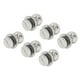 thumbnail image 2 of 200 juegos de pernos de botón de 9x8mm, cabeza redonda brillante de cobre fuerte, tornillos Chicago de amplia aplicación para bolsa de cuero, ropa, plata, 2 of 12