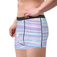 thumbnail image 2 of Balery Striped Gradient Calzoncillos bóxer para hombre, ropa interior de algodón suave y transpirable con cinturilla de nailon-XX-Large, 2 of 5