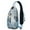 Sky-blue-40, variant on Crossbody Sling Backpack for Women Men Orange Seahorse and Green Algae Shoulder Sling Crossbody Casual Chest Bag for Travel Sports Running Hiking