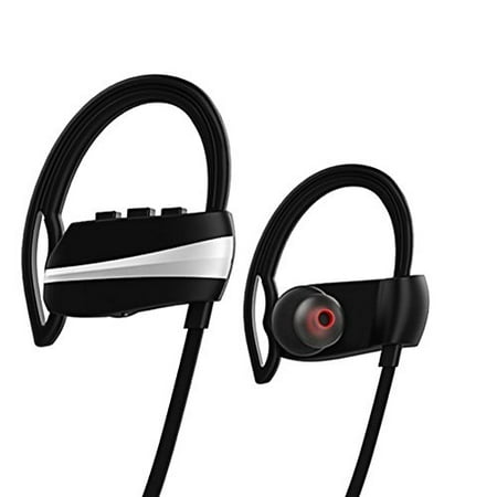Bluetooth Headphones, Best Wireless Sports Earphones w/Mic IPX7 Waterproof HD Stereo Sweatproof Earbuds for Gym Running Workout 8 Hour Noise Cancelling