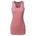 thumbnail image 2 of A2Y Women's Basic Solid Soft Cotton Scoop Neck Racer-Back Tank Top, 2 of 6