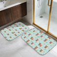 thumbnail image 5 of Highland Cow and Flower Print Bath Mat Set Of 2,Non-Slip Rug for Bathroom,Kitchen,Bedroom,Entrance, 30x17 and 23.5x15.7 Inches, 5 of 5