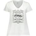 thumbnail image 3 of Inktastic Limited Edition 1986 One of a Kind Women's Plus Size V-Neck T-Shirt, 3 of 5