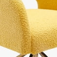 thumbnail image 6 of WestinTrends Mid-Century Modern Wide Boucle Swivel Accent Arm Chair, Mustard, 6 of 12