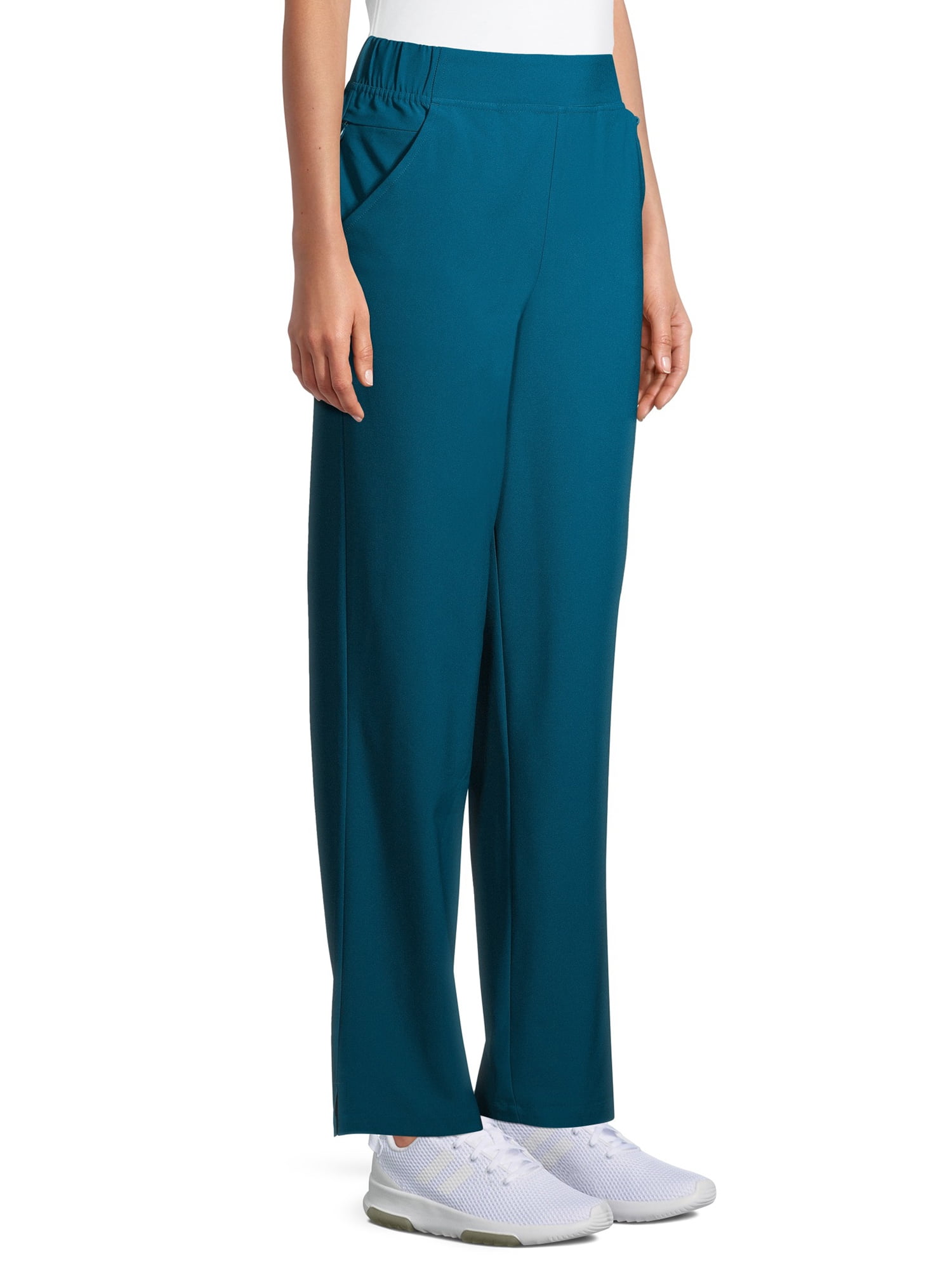 ClimateRight by Cuddl Duds Modern Fit Straight-Leg Flat Front Scrub Pant (Women's Petite), 1 Count, 1 Pack