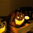 thumbnail image 4 of Advancent Portavelas de cerámica para decoración de Halloween, resistente al desgaste, duradero, ambiente festivo, buenos regalos Kits de decoración para fiestas tipo+2, 4 of 6