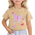 thumbnail image 1 of HNMKIU Hauts pour Filles T-Shirts Imprimés Mignons Manches Courtes Col Rond T-Shirt pour Enfants Tenue Décontractée Confortable Mode Quotidienne, 1 of 4