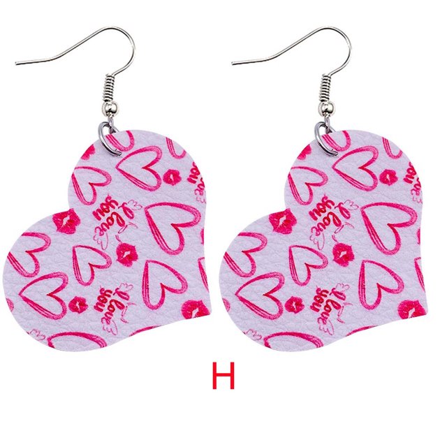 Jusqu'à 65% de Rabais Boucles d'Oreilles Jour Valentine Coeur Amour Lèvres Rouges Double Face Boucles d'Oreilles Imprimées Boucles d'Oreilles Boucles d'Oreilles Jewelry