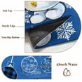 thumbnail image 2 of Blue Snowman Christmas Round Rug 3ft Washable Circle Entryway Rugs Non Slip Xmas Ball Snowflake Winter Area Rug Indoor Floor Carpet for Bedroom Kitchen Living Room Home Office Dining Room Nursery, 2 of 8