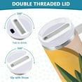 thumbnail image 3 of Yayeee 30oz Stainless Steel Tumbler with Straw and Handle Double-Wall Insulated Travel Water Bottle, Boho Plants, 3 of 8