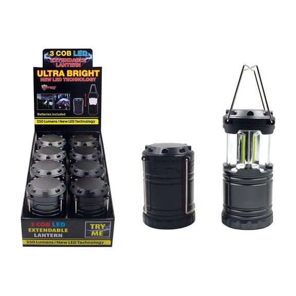 8 Pc, Max Force Cob Assorted Extendable Lantern
