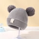 thumbnail image 2 of Lindo gorro de punto para bebé con bordado de doble corazón y doble ovillo de lana | Gorro de invierno suave y cálido para bebés y niños pequeños | Accesorio cómodo y acogedor para recién nacidos, 2 of 5