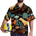 thumbnail image 4 of Platypus Men's Short Sleeve Hawaiian Shirt Button Down Poplin Beach Casual Printed Unisex Summer Tops, 4 of 6