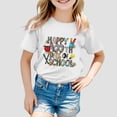 thumbnail image 2 of FhsagQ T-Shirt Décontracté Imprimé Mode Manches Courtes Col Rond Ample pour Filles, Printemps, 5T, Blanc, 5-6 Ans, 2 of 4
