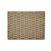 Mainstays Medium Tan Woven Paper Rope Decorative Storage Basket with Removable Liner, 13 in x 7.8 in x 9.8 in