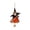 Orange, variant on Halloween Scene Decorations, Orange Witch Broom Bell Pendant, Gothic Hanging Ornament, Indoor Ceiling Hanging Decor, Holiday Atmosphere Accessory for Household & Party Halloween Festival Decoration
