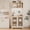 Natural, variant on M optimized 71" Pantry Cabinet, 6-Tier Freestanding Tall Cupboard Storage Unit with Pegboard, 2 Cabinets, Open Shelves, Glass Doors, Coffee Bar Storage Organizer for Kitchen Dining Room Living Room