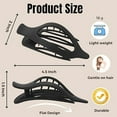 thumbnail image 4 of 8 Pack Black French Flat Hair Clips for Women – Large Matte No-Slip Claw Barrettes for Thick & Thin Hair, Strong Hold Styling Accessories, 4 of 7