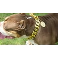 thumbnail image 3 of GKNET 32mm Gold Large Dog Bulldog Pet P Choke Chain Training Collars 24k Gold Plated-Gold-14inch, 3 of 8