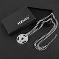 thumbnail image 6 of HZMAN Mens Fashion Stainless Steel Fitness Gym Dumbbell Weight Plate Barbell Chain Pendant Necklace (Silver), 6 of 6