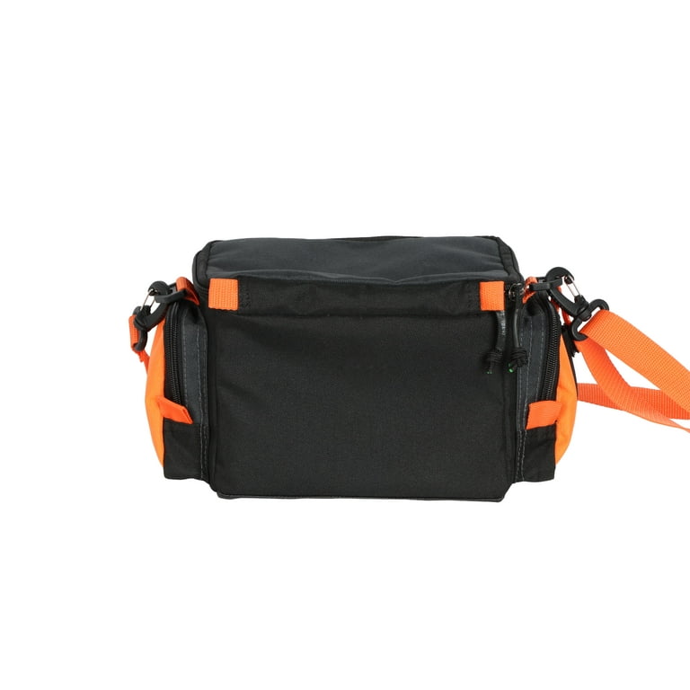 Ozark Trail Soft-Sided Tackle Bag with Carry Strap, Orange / Black 