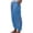 Blue, variant on Women'S Pants Cotton And Linen Embroidered Harem Pants Solid Color Baggy Wide-Leg Pants 2022