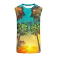 thumbnail image 5 of BiZtdJrK Summer Beach Tank Top for Men Fashion Tropical Hawaiian Palm Tree Print Sleeveless Shirts Muscle Tee Vacation Clothes Light Blue XL mens gifts, 5 of 6