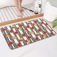 thumbnail image 4 of Pioneer Flower Floral Print Pattern Bathroom Rugs Mat, Non Slip Microfiber Bathroom Rug with Rubber Backing, Soft Mats for Bathroom Floor Tub Shower, 17"x30", 4 of 5