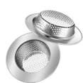 thumbnail image 4 of Colador de drenaje, paquete de 2 coladores de drenaje para fregadero de cocina, colador de fregadero de acero inoxidable, borde ancho grande de 4,5 pulgadas de diámetro., 4 of 5